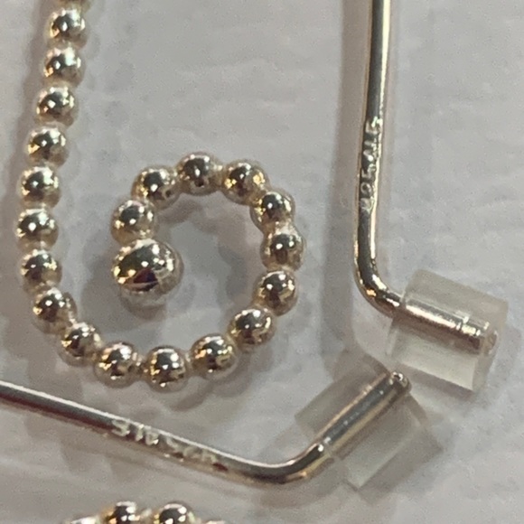 RETIRED Beaded Posts Compose Earrings - Picture 3 of 3